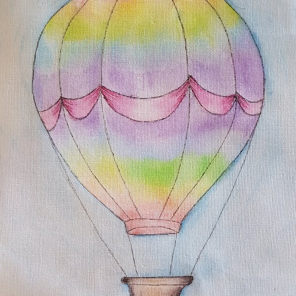 Hot air balloon original watercolour