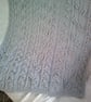Hand Knitted Grey Aran Throw - Image 1