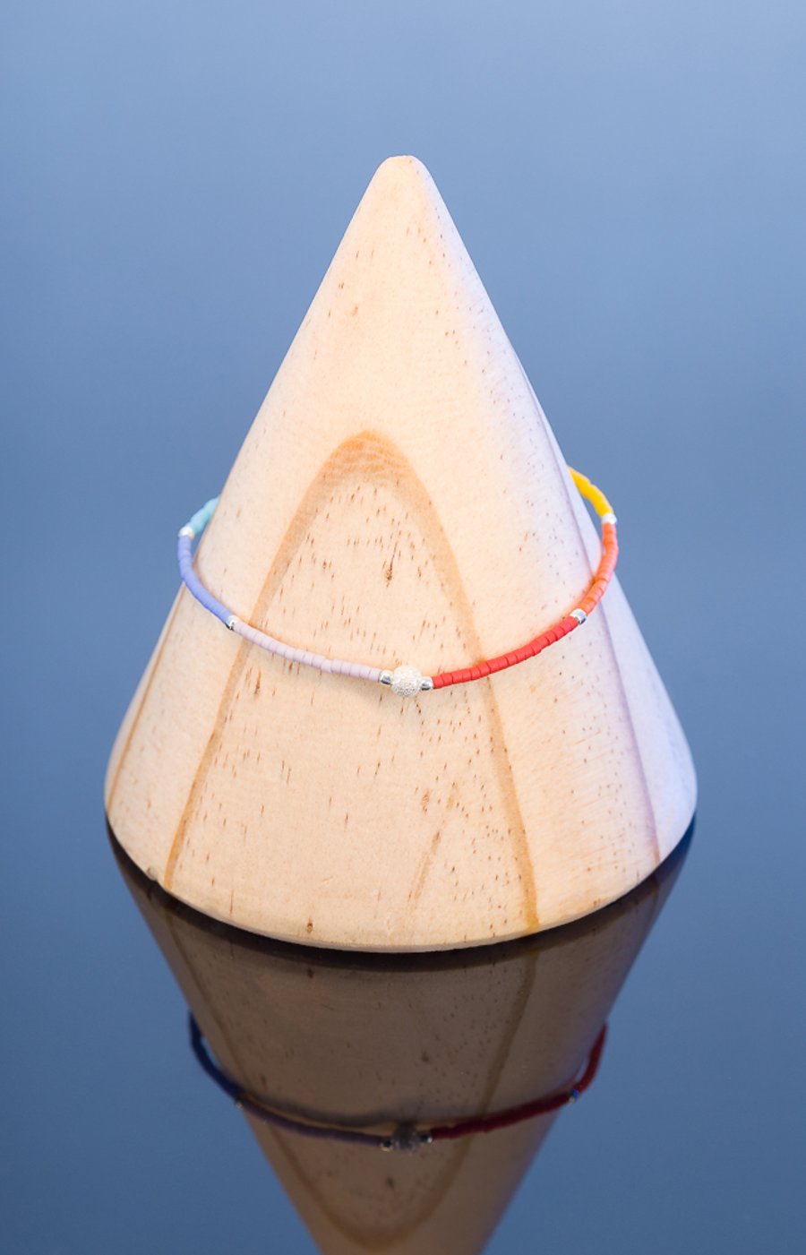 Bracelet Rainbow chakra minimalist Miyuki  beads handmade stretchy