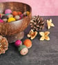 Felt Acorns - (set of 5) Autumn colours, needle felted acorns. - Image 5