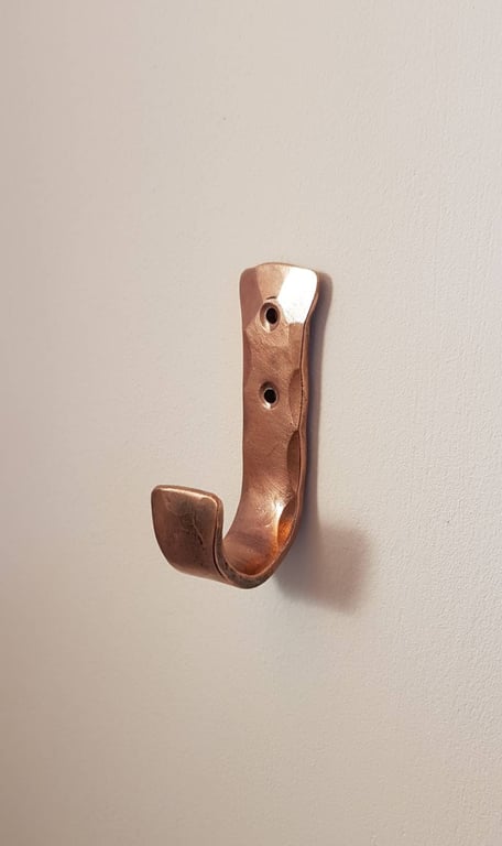 Premium Hand Forged Copper Hook Rustic Door Interior Brushed Copper