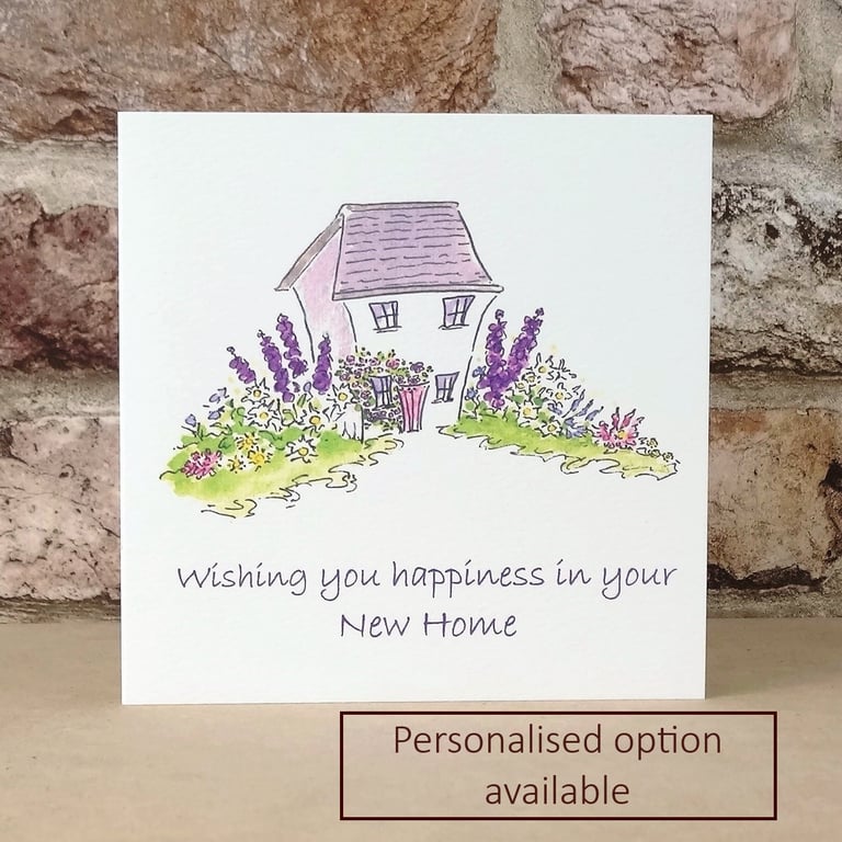 New Home Card Welcome - Personalised name option available