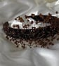 Tamsin - Brown Crystal Velvet Headband - Occasion Headband 