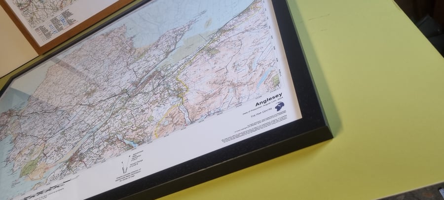 Framed Custom Map of anglesey island