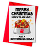 Merry Christmas Bottomless Bowl Dog Card – Festive Treats Design - Image 4