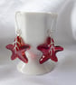 Sterling Silver and Swarovski Crystal Starfish Earrings