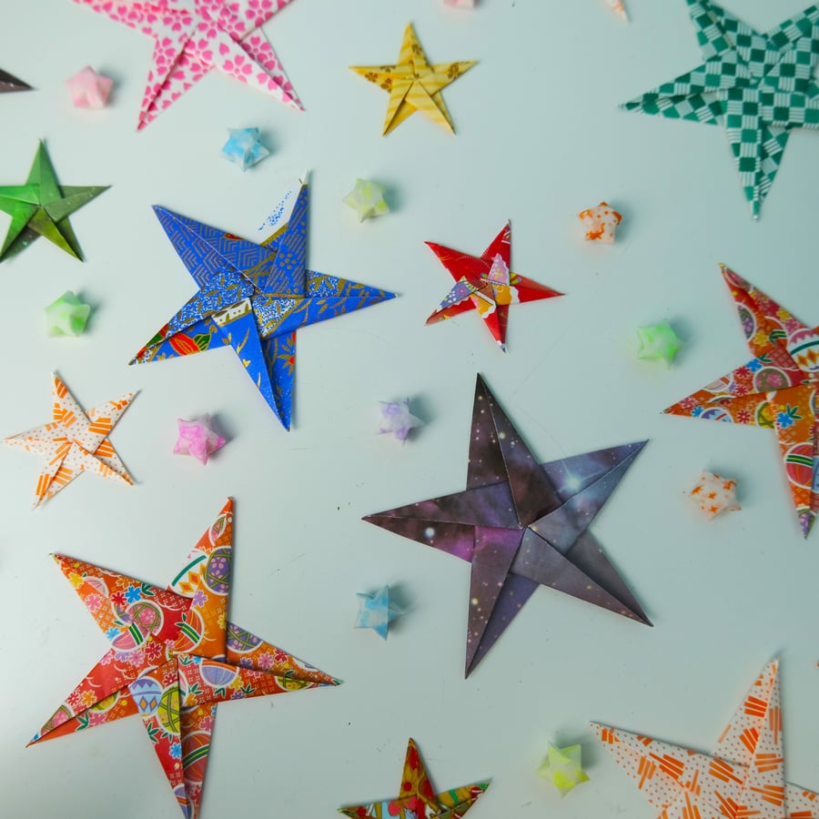 Origami Star Magnet Set of 10