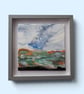 Windy Hexham hills , acrylic fluid art painting 