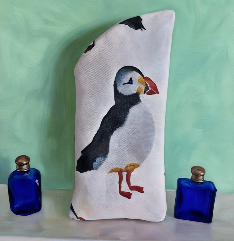 Puffin Glasses Case Lined & Padded 