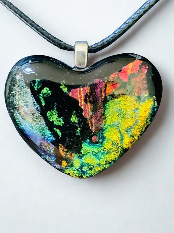 Multi Coloured Heart Pendant