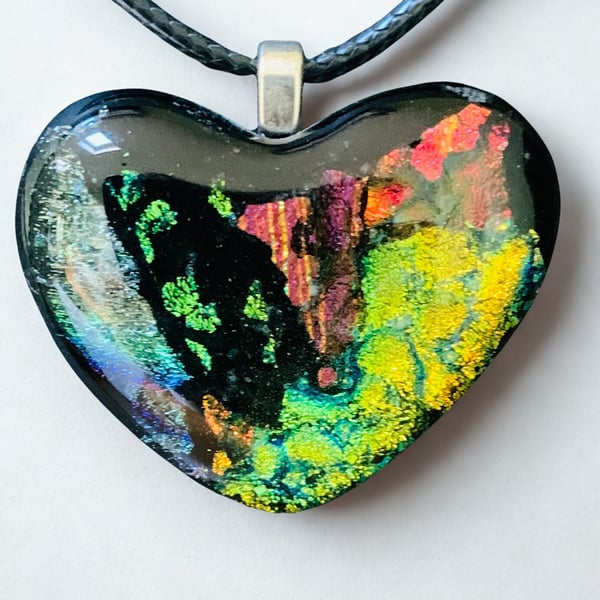 Multi Coloured Heart Pendant
