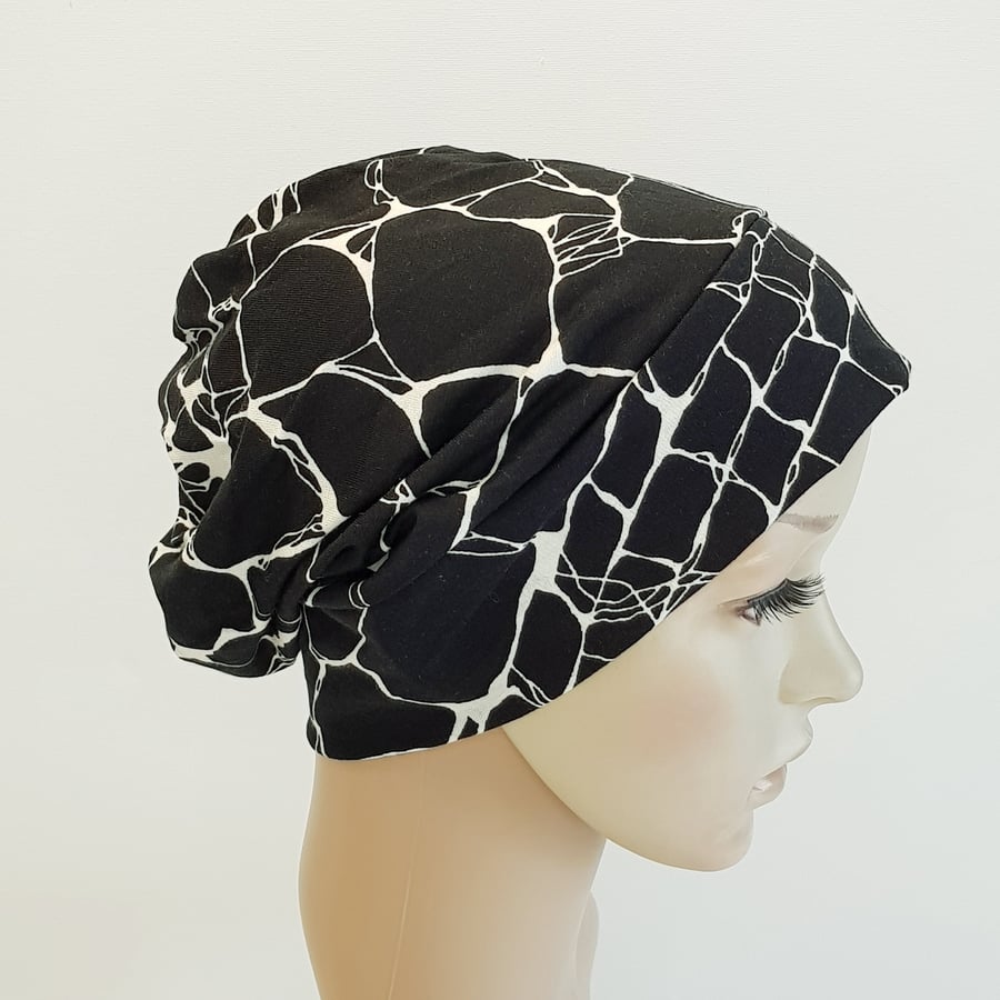Lightweight hat, chemo head wear, stretchy beanie hat, alopecia hair loss cap