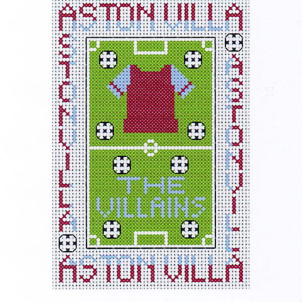 Aston Villa Cross Stitch Kit Size 4" x 6"  Full Kit