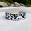 Black silver jewellery bangle, abstract cuff bracelet. Can be personalised (21)