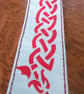 Silkscreen printed bookmark with zwirnknopf button embellishment  - Image 4