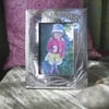 Handmade Silver Pewter Frame, Butterfly and Honeysuckle Design