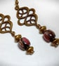 Brown Star Dust Glass Bead Earrings - Image 2