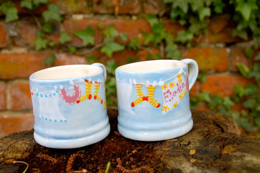 baby washing line mug