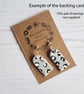 Pink and white striped gingerbread men earrings - Image 5