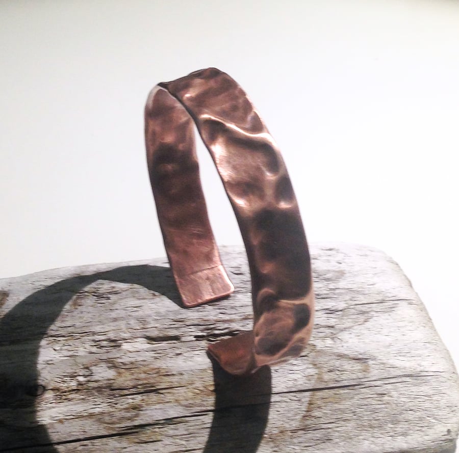 Formed Copper Cuff Bangle (BRCUOPAC1) - UK Free Post