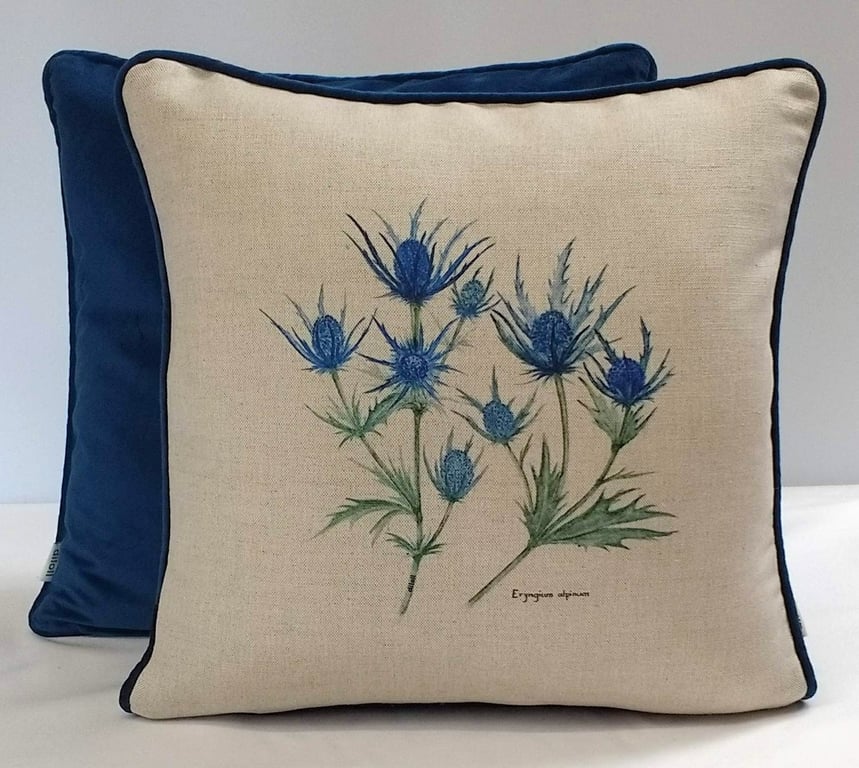 Eryngiums 18"x 18" cushion.