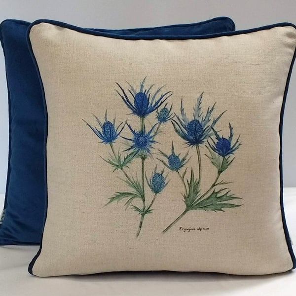 Eryngiums 18"x 18" cushion.