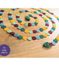 Felt circle confetti garland handmade from wool blend felt - Image 8