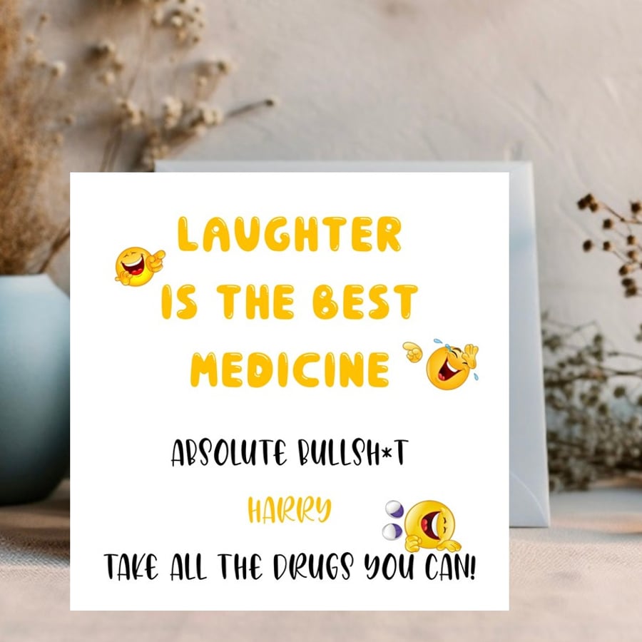 Personalised Funny Get Well Card