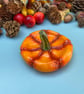 Handmade clay pumpkin trinket dish - autumn home decoration