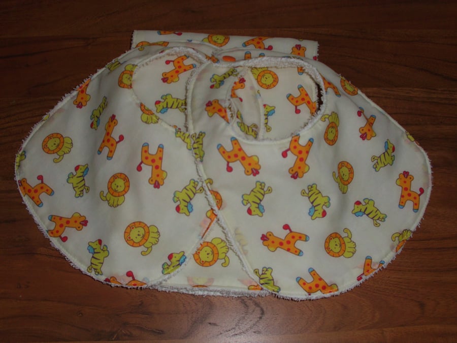 Bibs and Burp cloth gift set Baby shower gift 