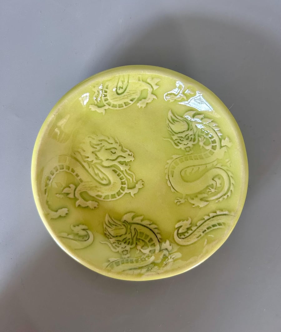 Handmade Ceramic Dragon Bowl: Pagan Altar Decor, Witch Gift, Wiccan Dish