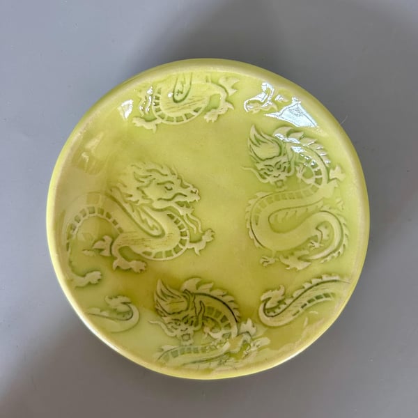 Handmade Ceramic Dragon Bowl: Pagan Altar Decor, Witch Gift, Wiccan Dish