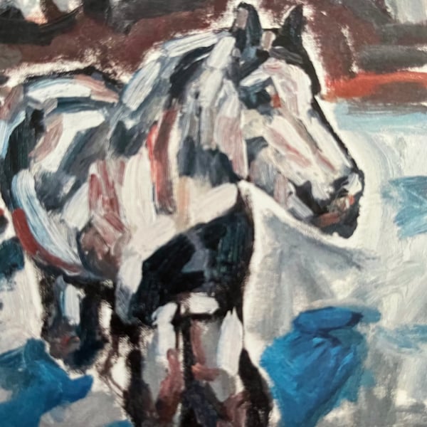 Winter Pony Blanket Card