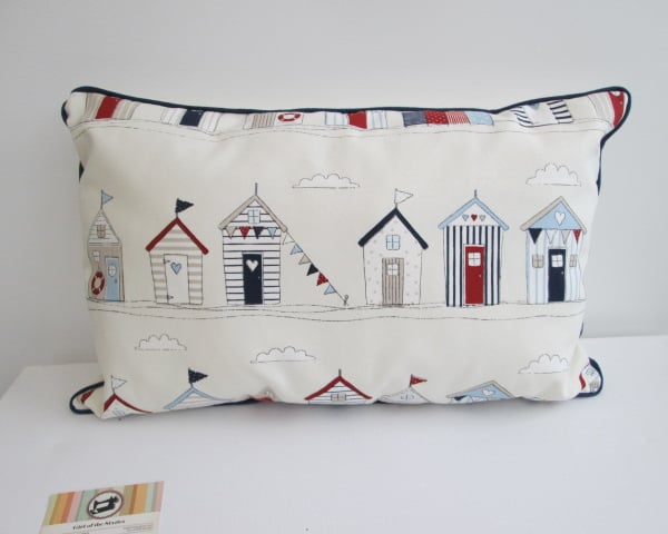 Beach Huts  Cushion 