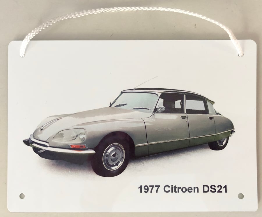 Citroen DS21 1977 - Aluminium Plaque - A5 or 203x304mm