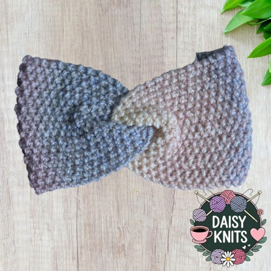 Hand Knitted Ear Warmer - Ladies Headband