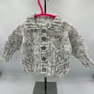 Hand knitted cardigan 6-12 months 20”