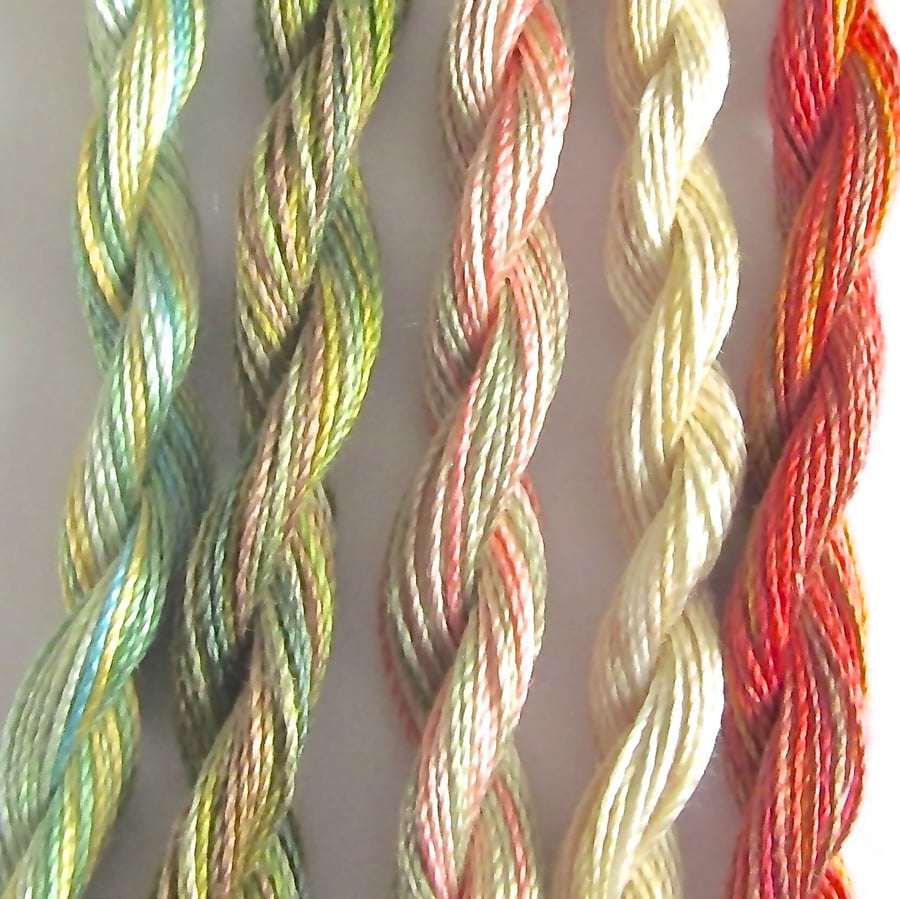  Fine Perle 16 Variegated Embroidery Thread - Irish Moss
