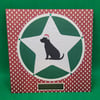 Xmas Star Dog Christmas Card silhouette