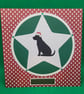 Xmas Star Dog Christmas Card silhouette