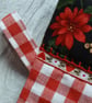 Scandi Style Hearts and Holly Gingham Christmas Stocking - Image 5