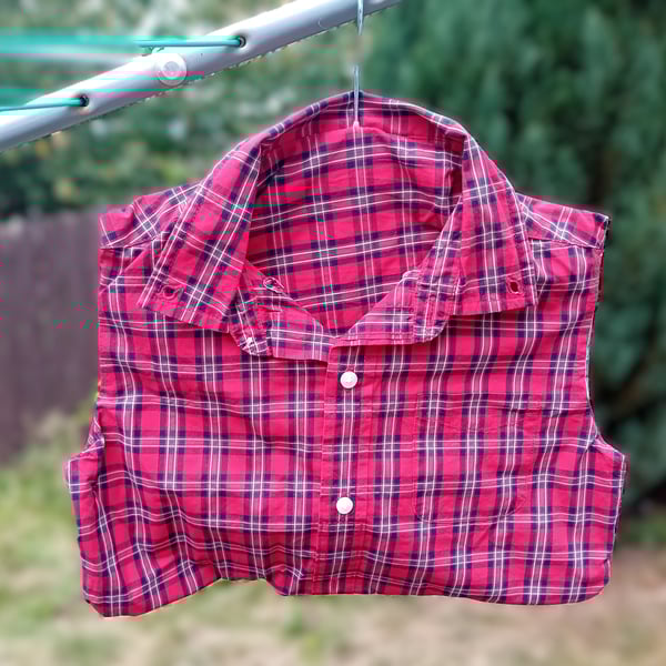 Red Tartan Shirt Peg or Storage Bag
