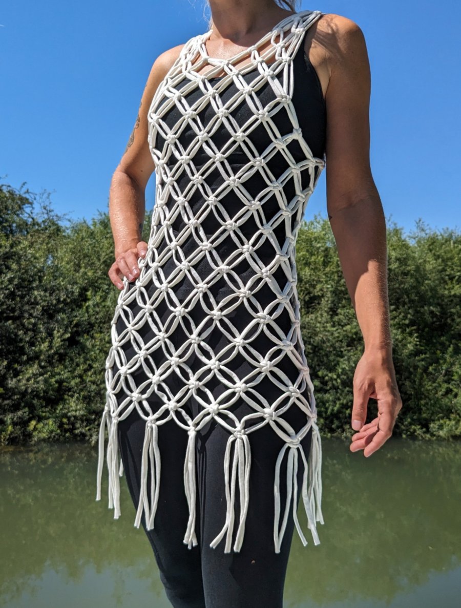 Macrame netted dress