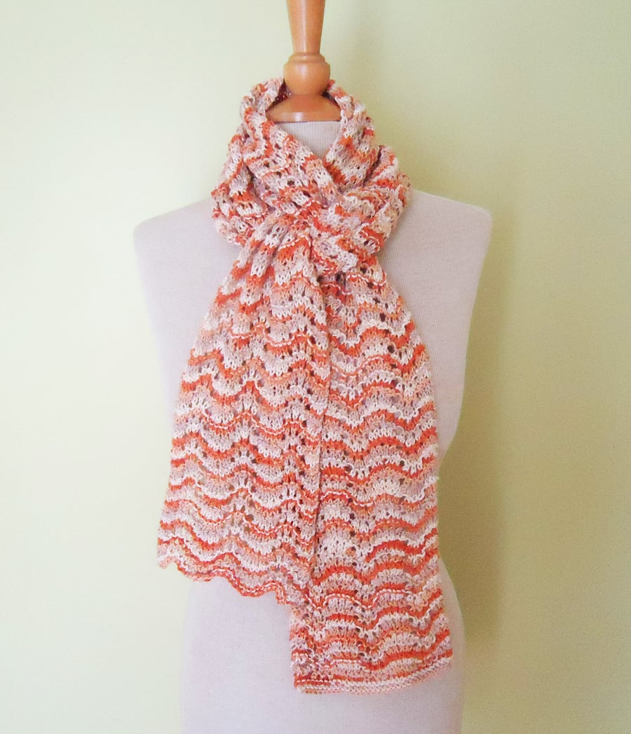 Long Scarf, Long Scarf for Women, Extra Long Lace Scarf, Lace Scarf, Handknit 