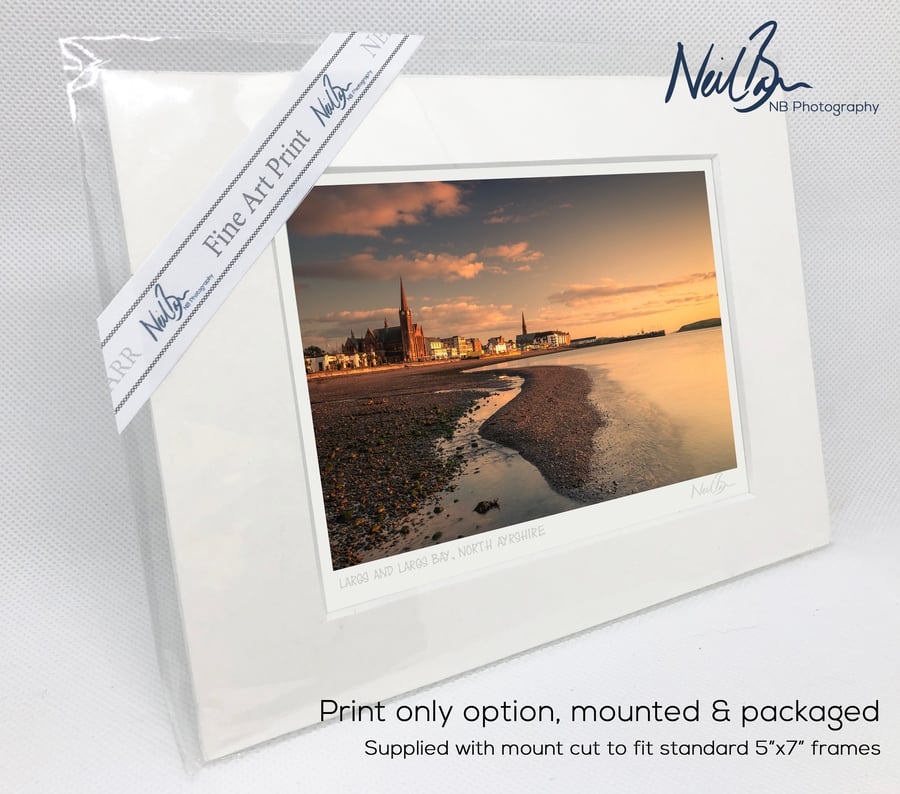 Largs Bay North Ayrshire Scotland - A6 (7"x5") Unframed Print