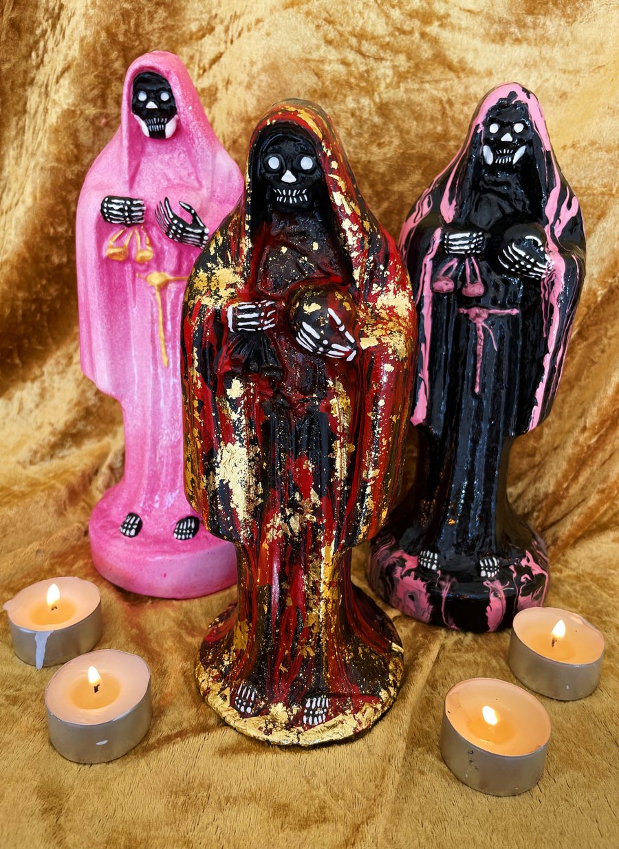 Grim Reaper Santa Muerte Folk Deity Statues