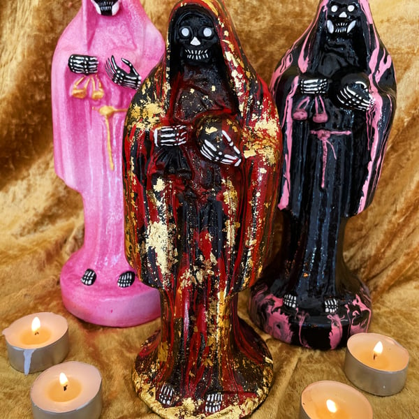 Grim Reaper Santa Muerte Folk Deity Statues