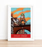 Chester Eastgate travel poster print by Susie West - Image 2