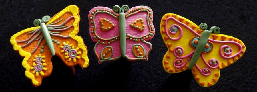 Butterfly Garden Cane Toppers