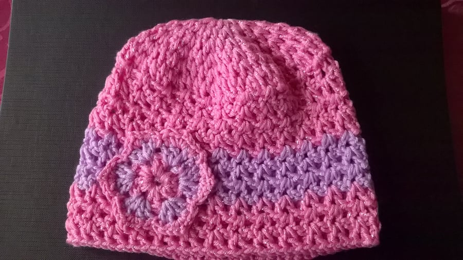 Little Girls Crochet Hat 